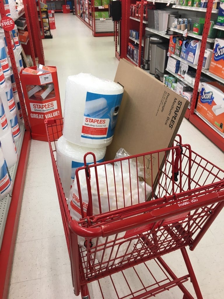 staples shopping cart