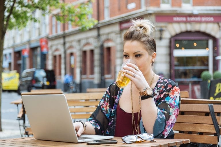 working in bars does not always mean staying indoors