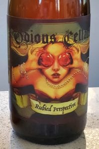 Odious Cellars Rubied Perspective Label On Bottle