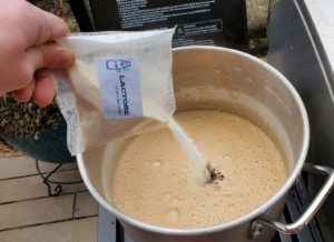Adding Lactose to the Mash.