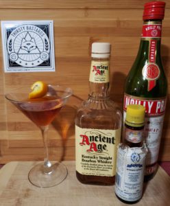 Manhattan with Ancient Age Bourbon served up