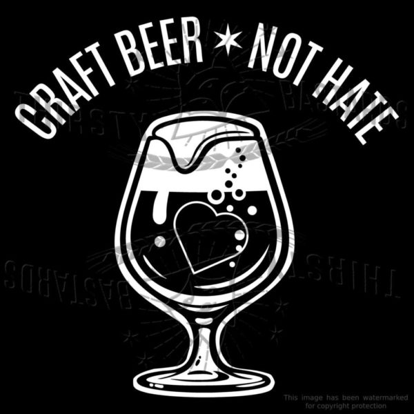 Craft Beer, Not Hate Unisex Zip Hoodie
